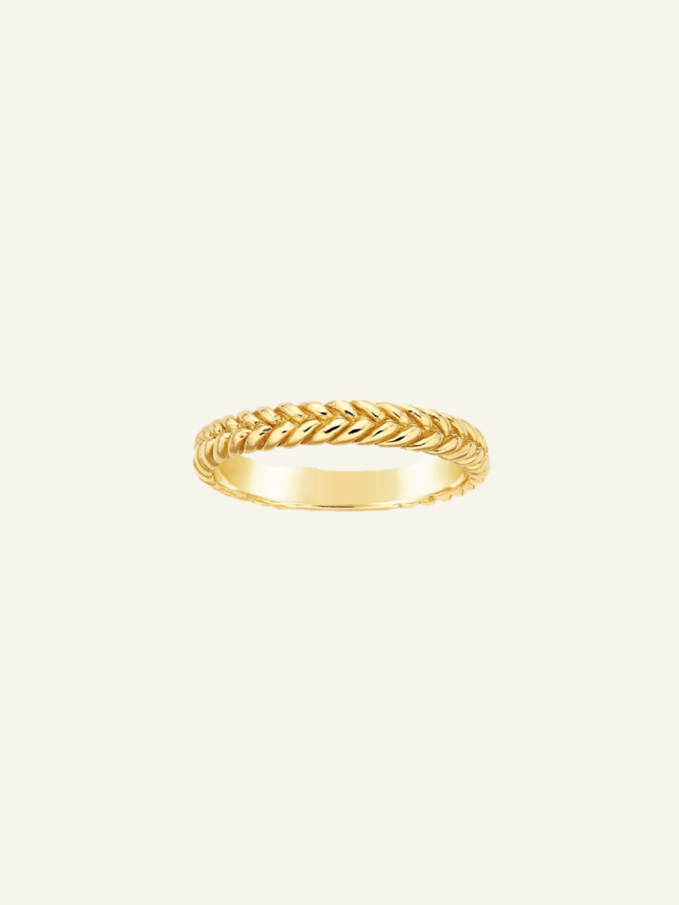 14k Solid Gold Woven Ring