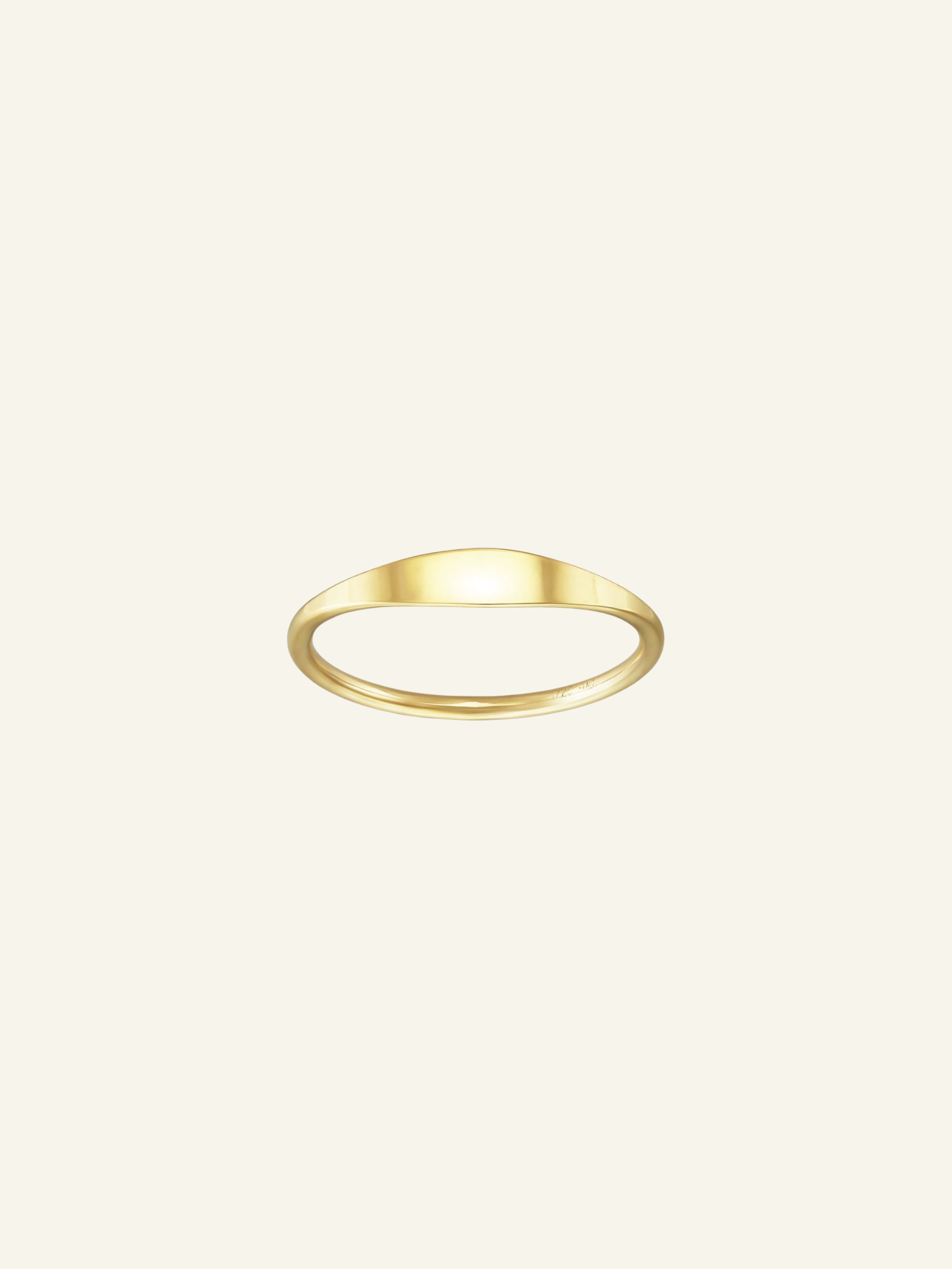 Gold Filled Dainty Signet Ring