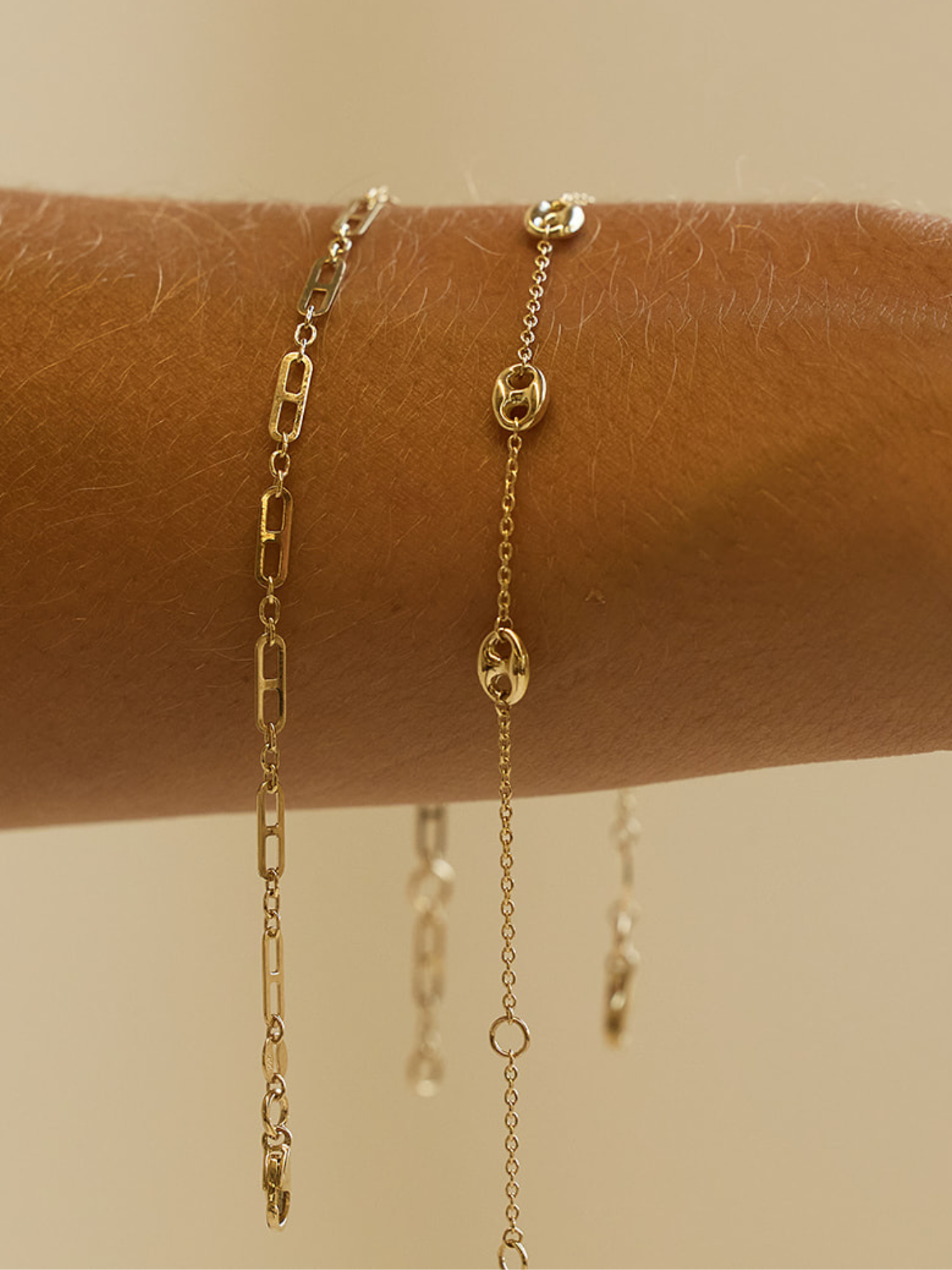 Solid Gold Mariner Link Bracelet