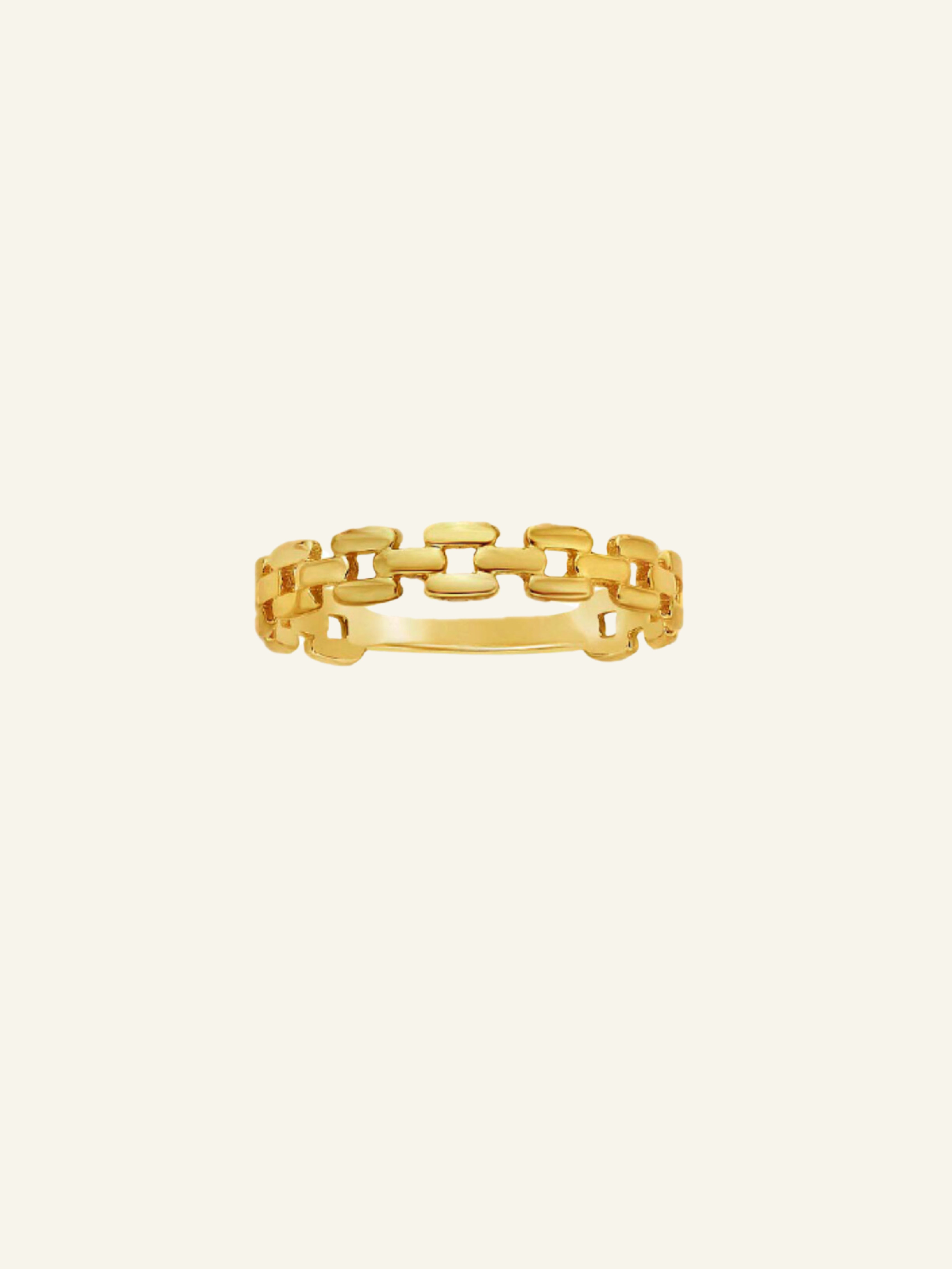 14k Solid Gold Link Ring