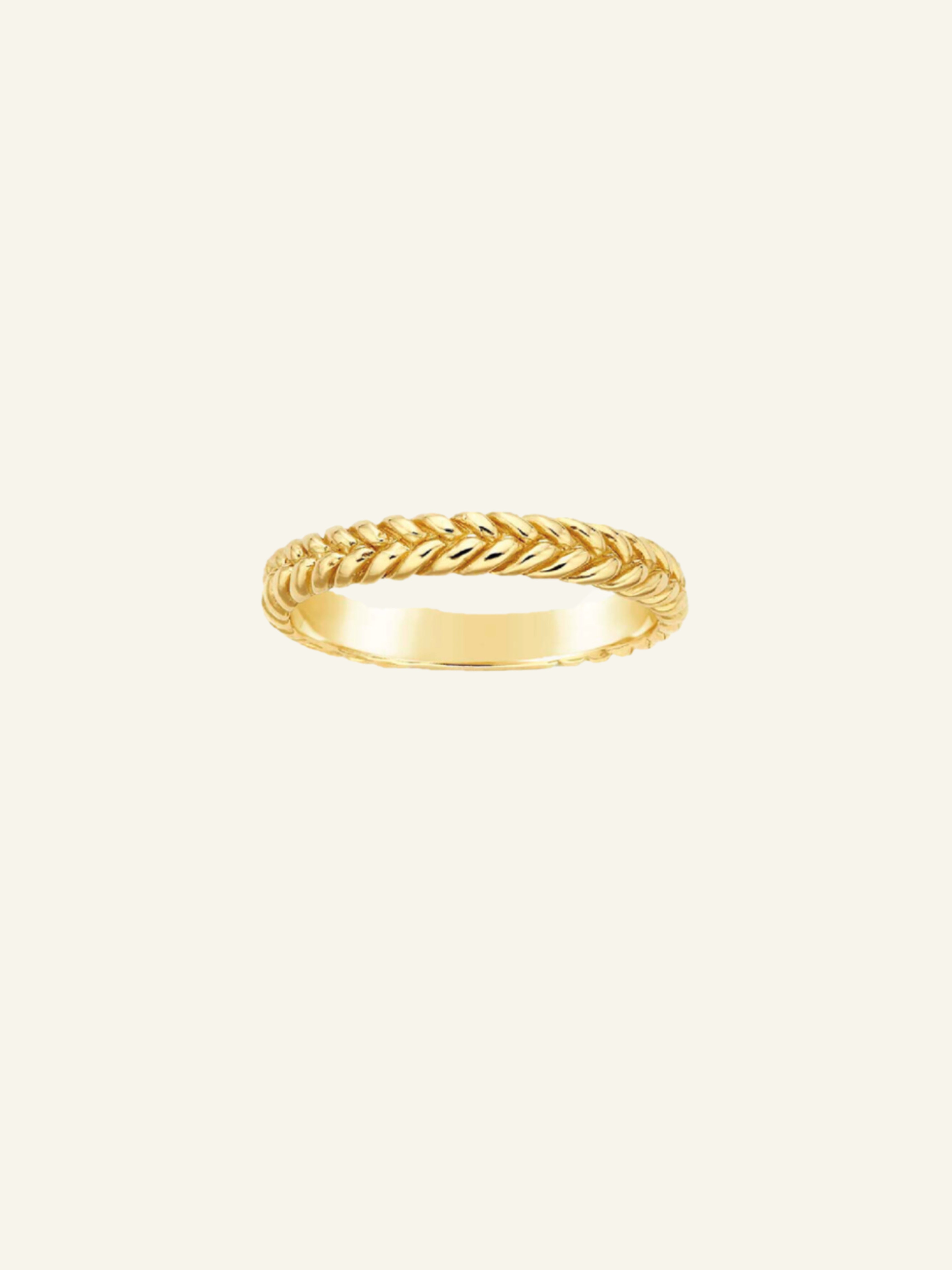 14k Solid Gold Woven Ring