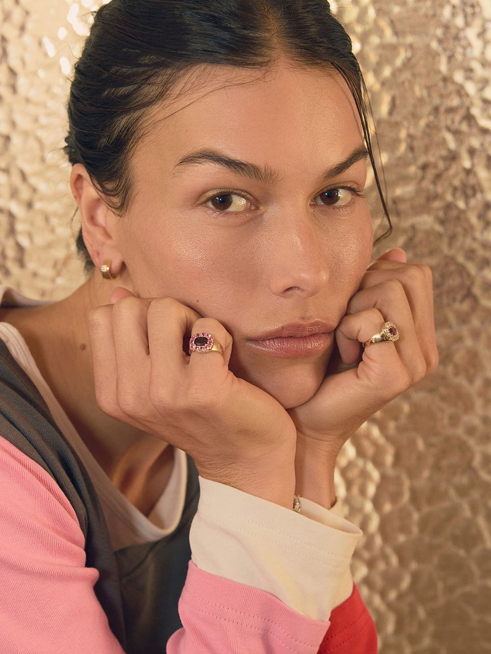 Solid Gold Pinky Ring Women's Gold Rings — free download