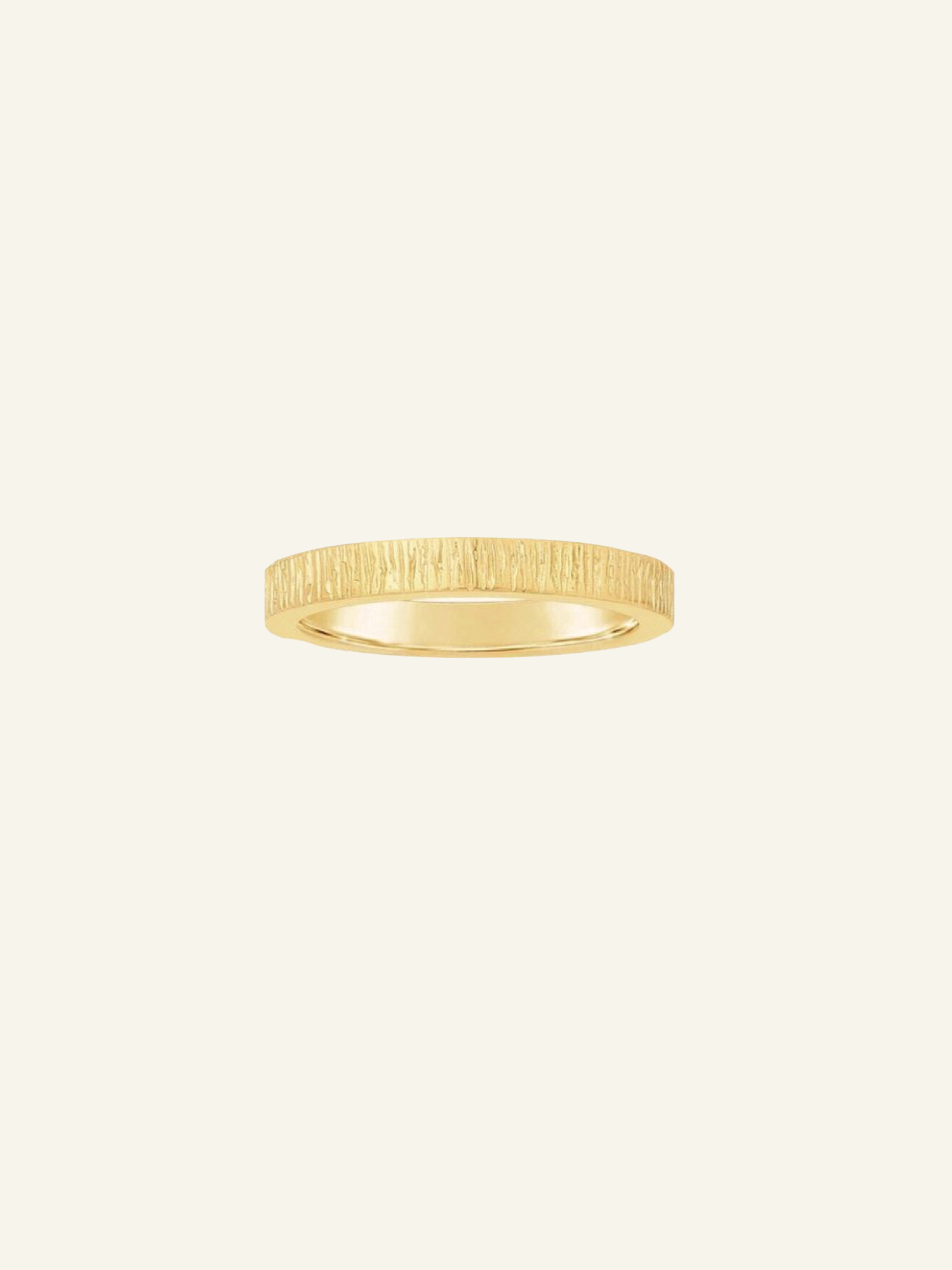 14k Solid Gold Textured Ring