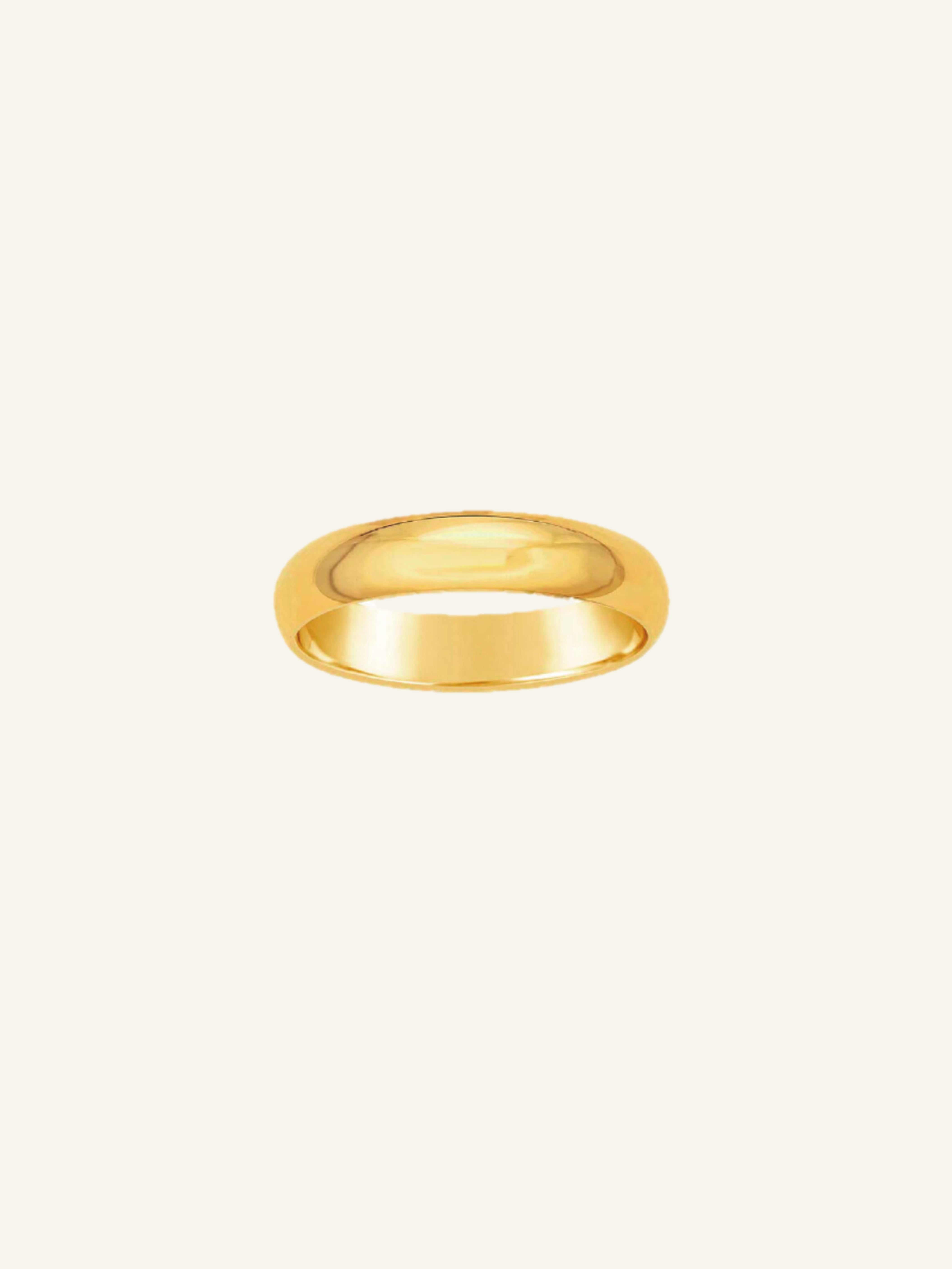 14k Solid Gold Thick Band Ring