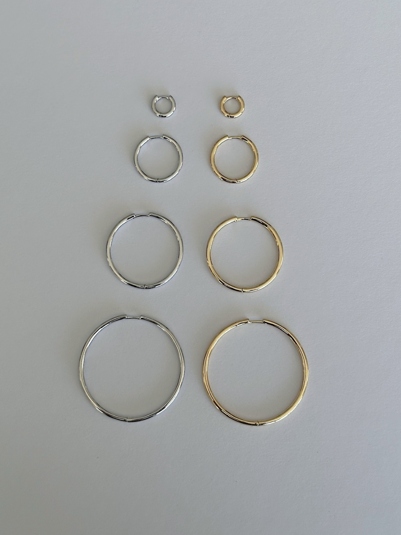 9k Solid Gold Everyday Hoops