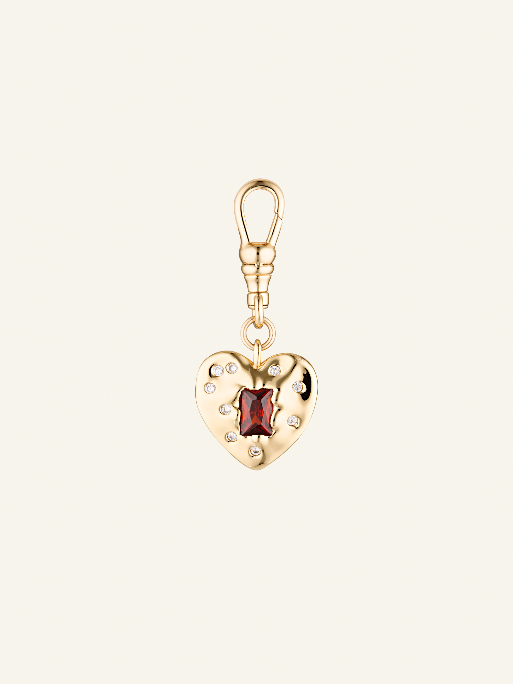 Garnet Heart Pendant