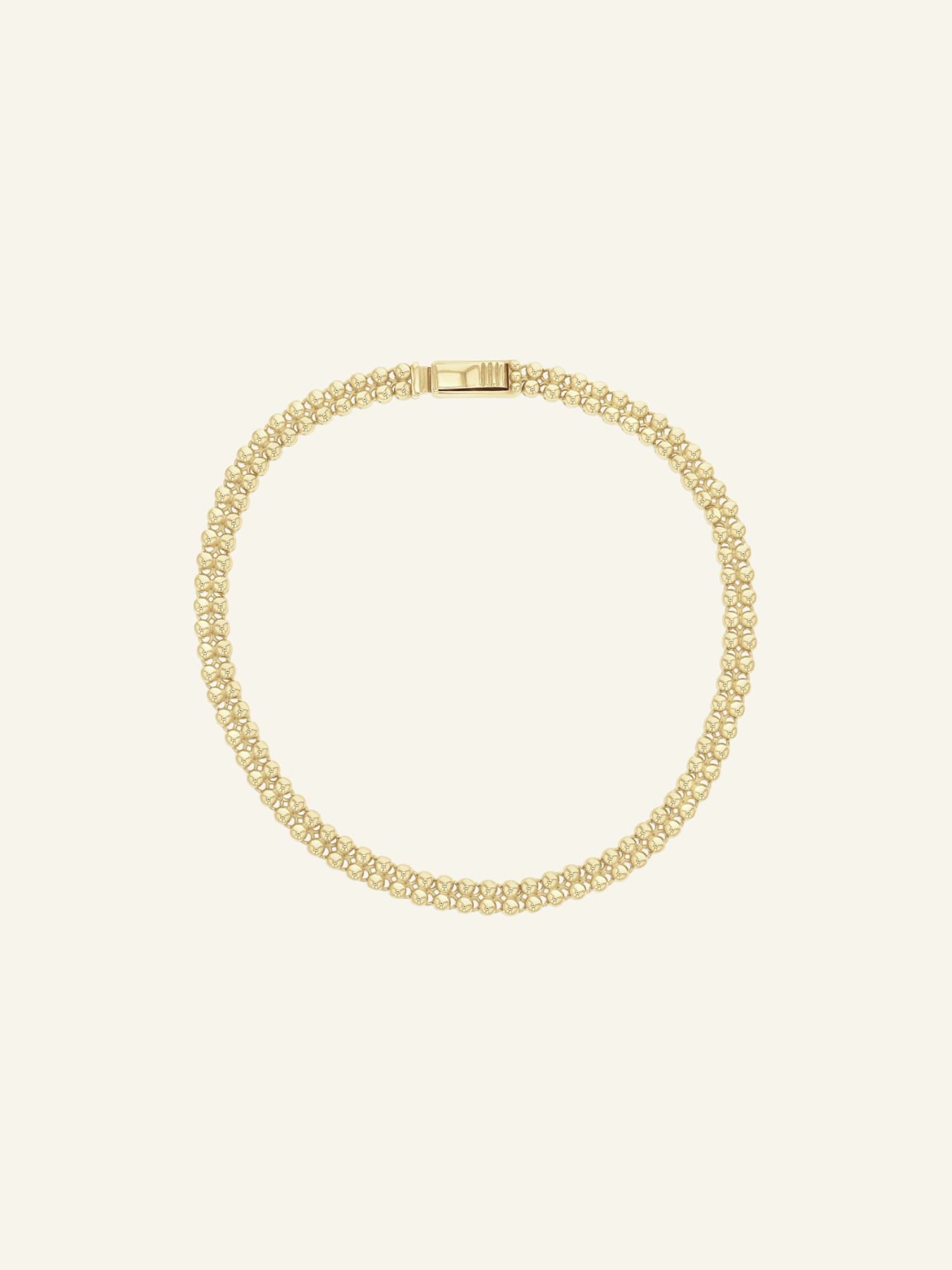Solid Gold Double Ball Bracelet
