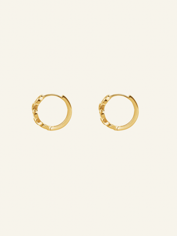 Solid Gold Anchor Hoops