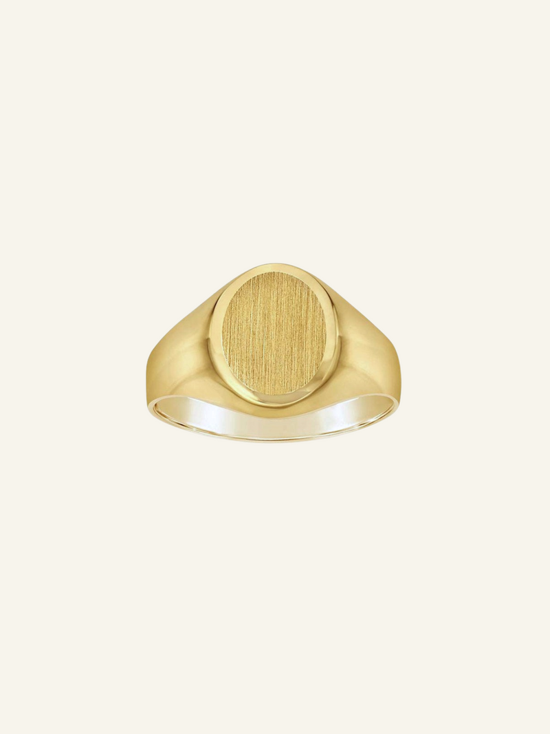 Gold signet ring top 14k