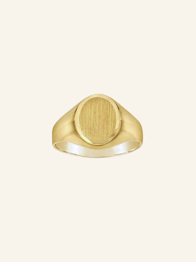 14k Solid Gold Signet Ring