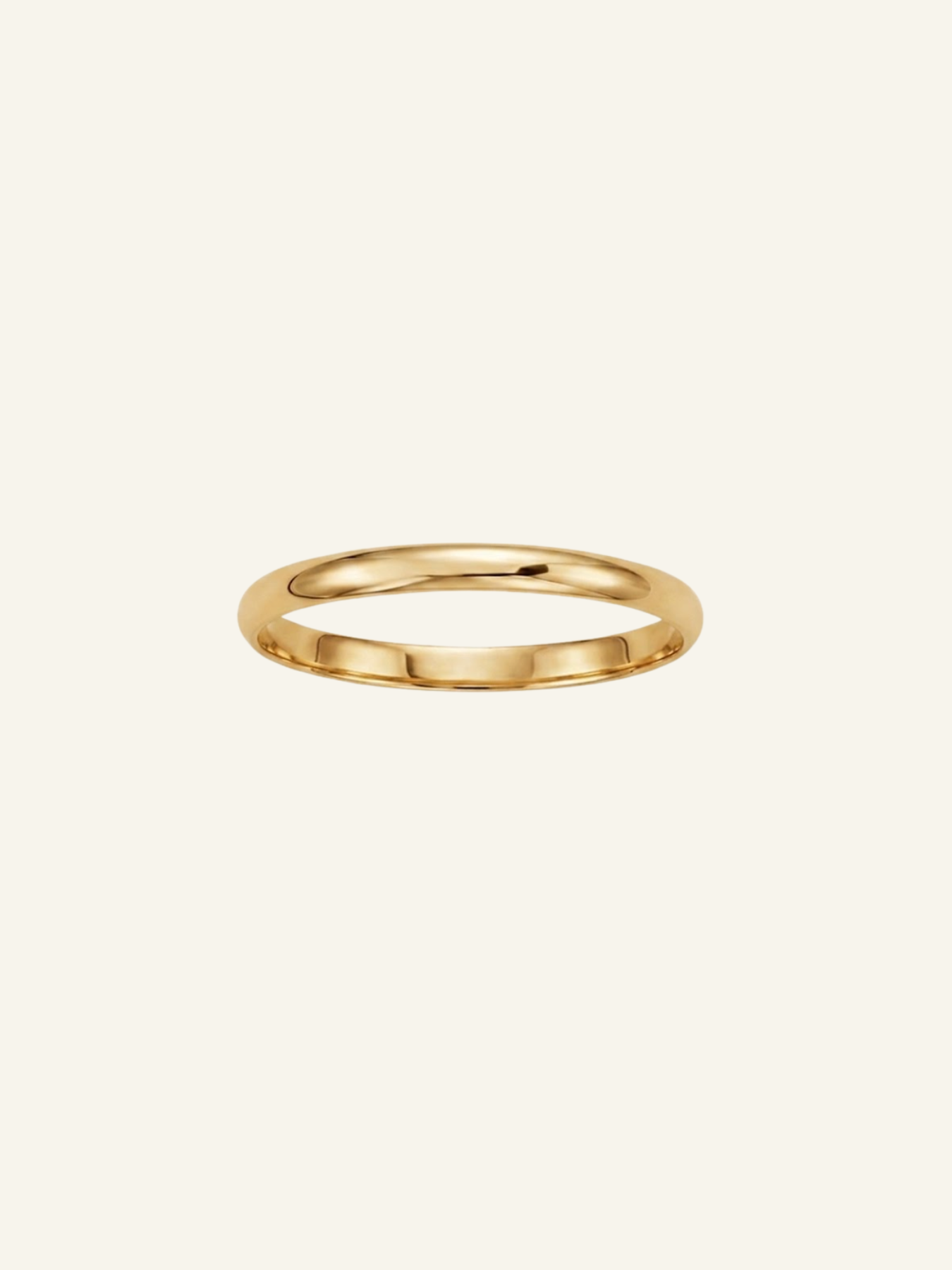 14k Solid Gold Thin Band Ring