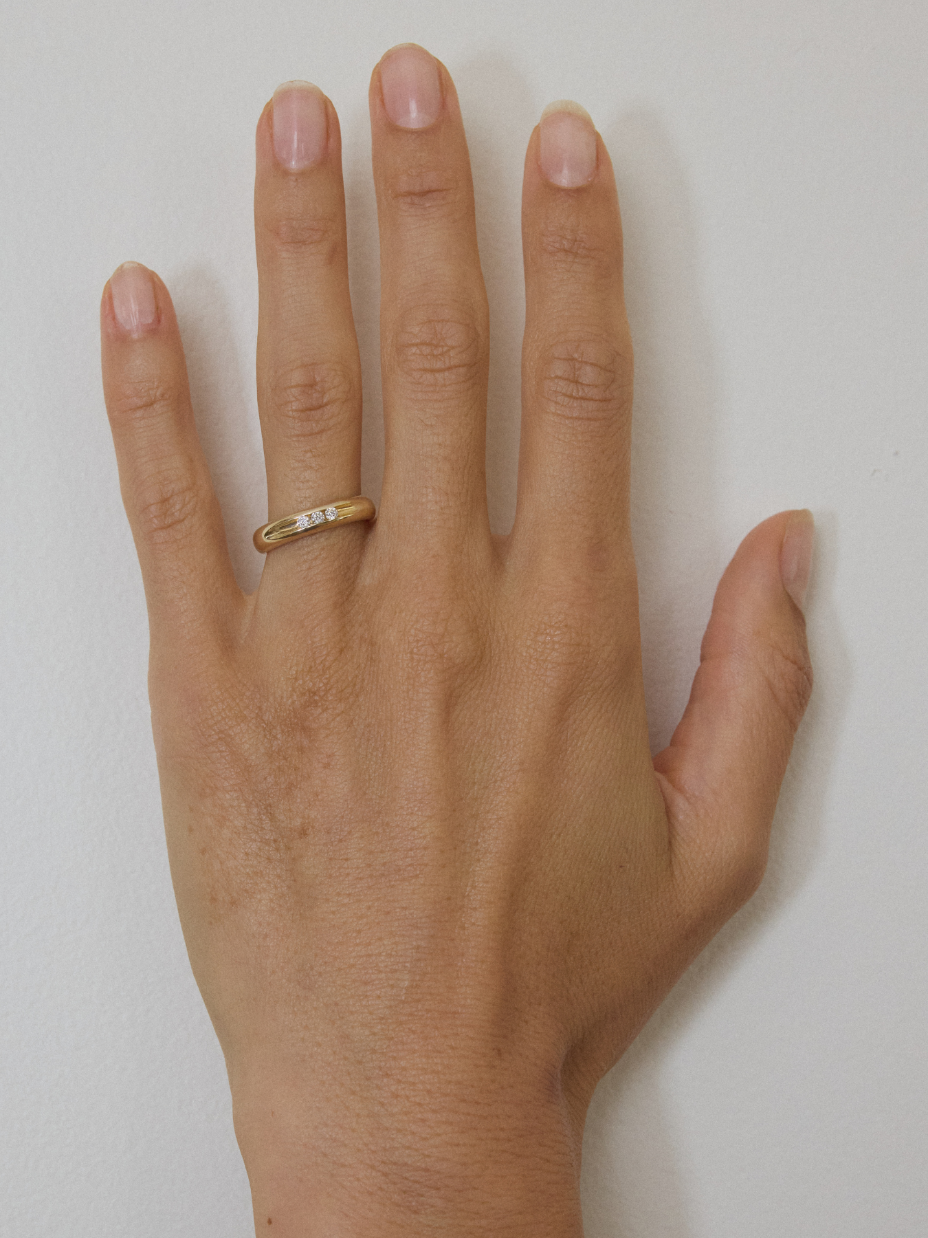 Solid Gold Trilogy Channel Wedding Band
