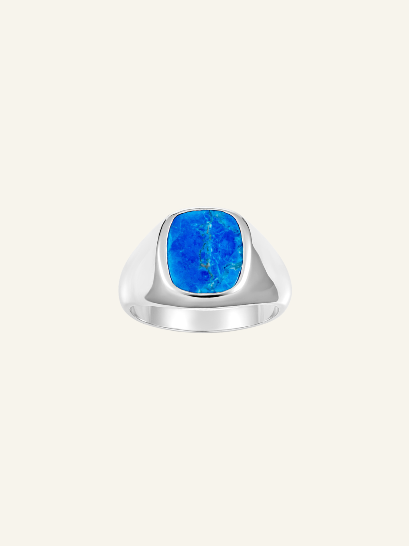 Sterling Silver Lapis Signet Ring