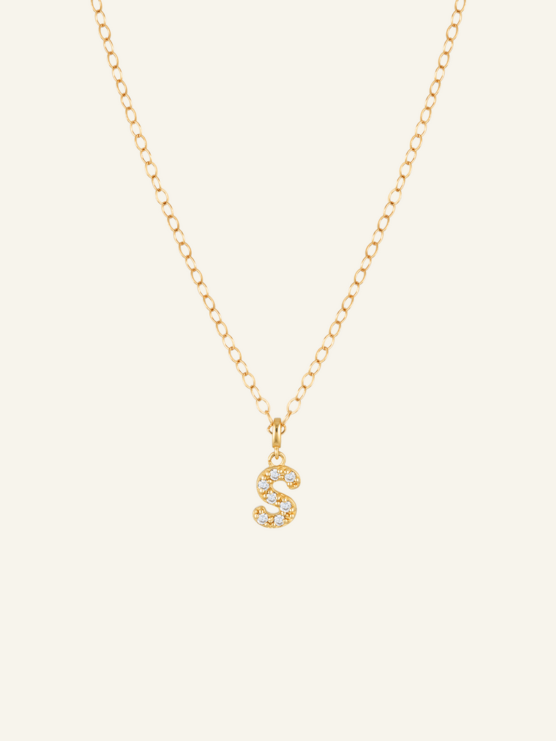 Solid Gold Diamond Initial Hoops 14k huggie stackers Love