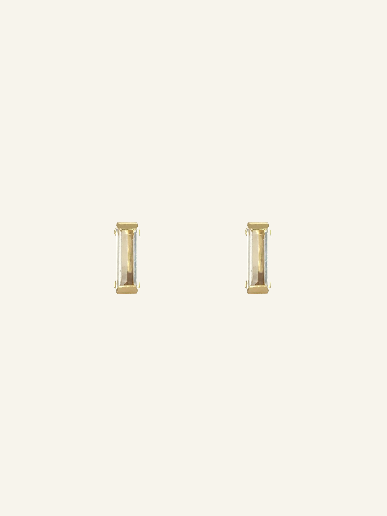 14k Baguette Studs