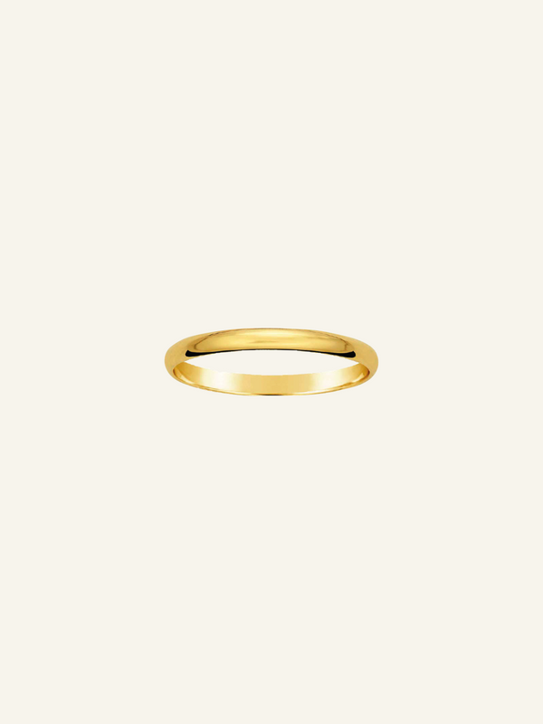 14k Solid Gold Band Ring
