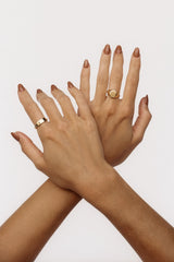 14k Solid Gold Rectangle Signet Ring