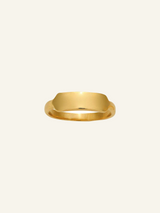 14k Solid Gold Rectangle Signet Ring