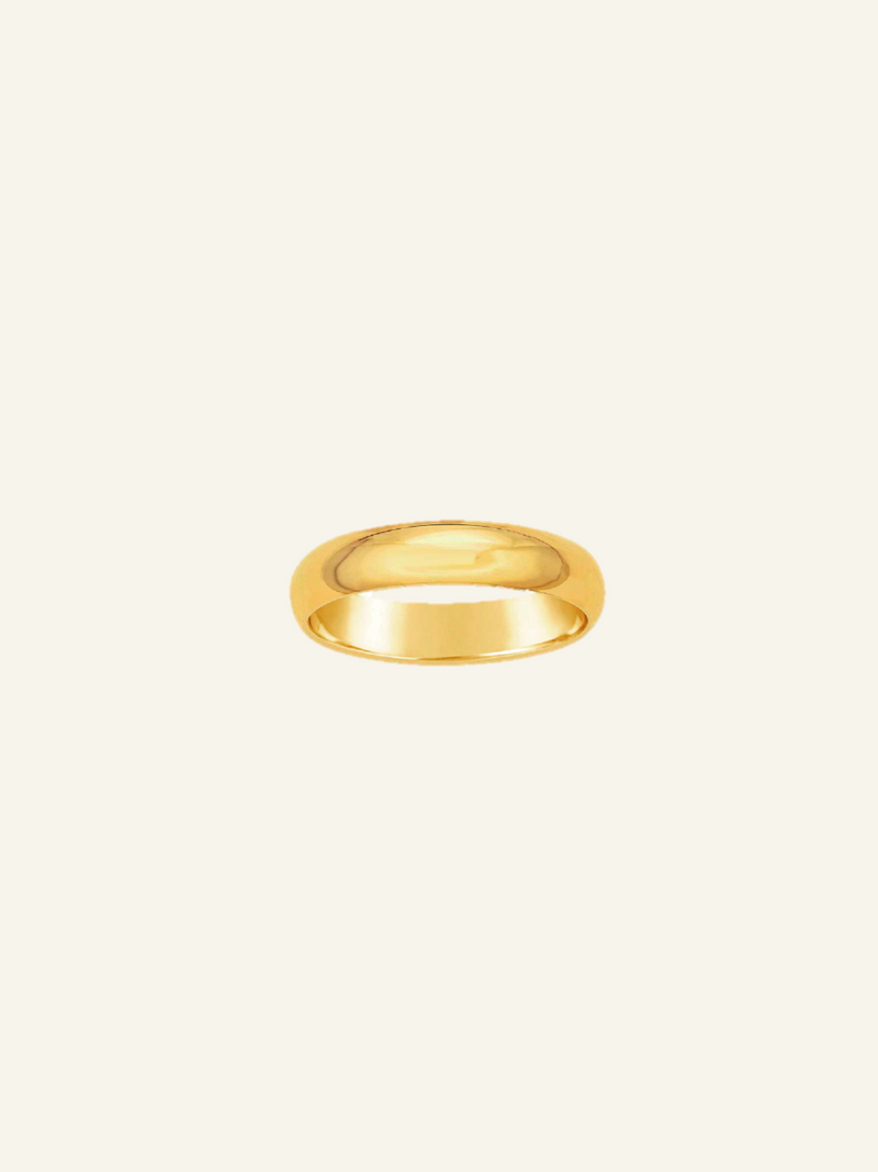 14k Solid Gold Thick Band Ring