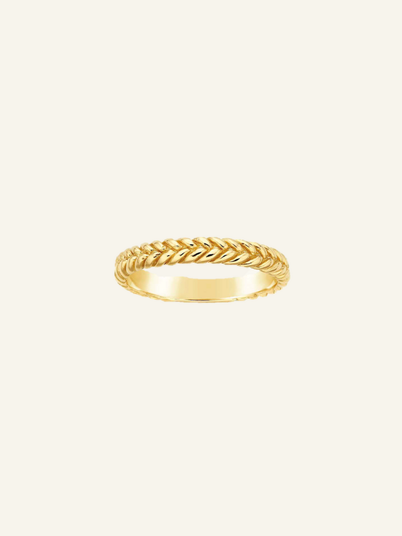 14k Solid Gold Woven Ring